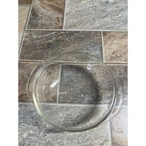 Pyrex Clear Glass Round Casserole Dish with Handles 8 Inch Vintage Bakeware USA